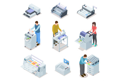 Printing house equipment. Printer plotter, offset cutting machines and