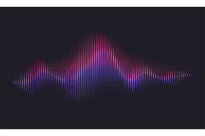 Abstract sound wave. Voice digital waveform, volume voice technology v