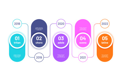 Process chart. Infographic timeline with 5 steps. Business five option