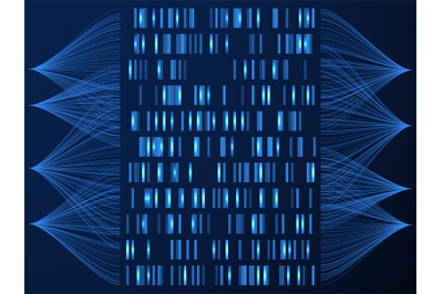 Dna genome concept. Genome testing medical map&2C; gene sequencing. Scien