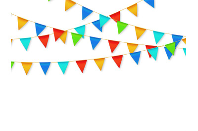 Pennant flag garland. Birthday party fiesta carnival decoration. Garla