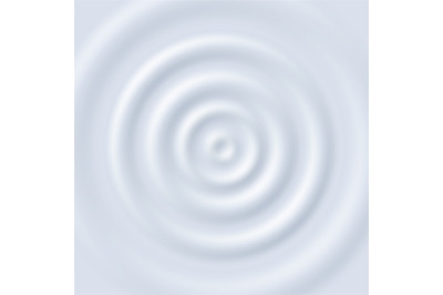 Milk ripple. Circle waves yogurt cream. Close up top view white milk c