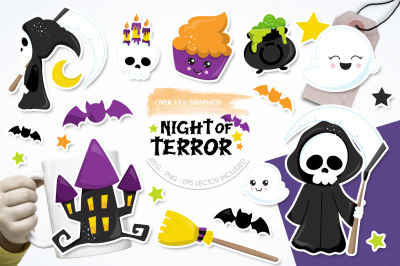 Night of Terror graphic and illustrations