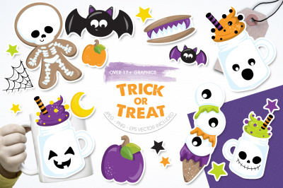 Trick or Treat graphic and illustrations