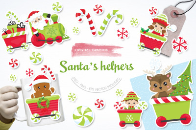 Santa&#039;s Helper graphic and illustrations