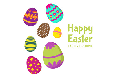 Happy easter&2C; easter egg hunt vector background