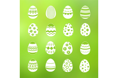 Spring decorative eggs of set vector collection