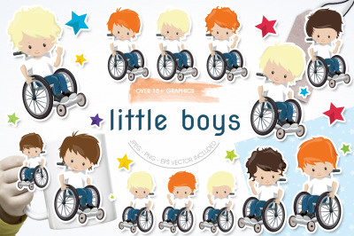 Little boys graphic and illustration