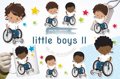 Little Boys II graphic and illustration