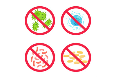 No germs. Clean antibacterial control and antiseptic antiviral in hosp