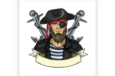 Sketch pirate face