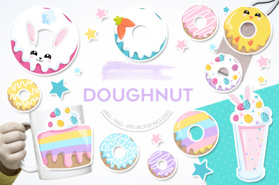 Doughnut graphic and illustration