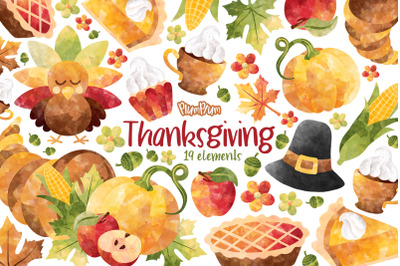 Thanksgiving  Watercolor Cliparts