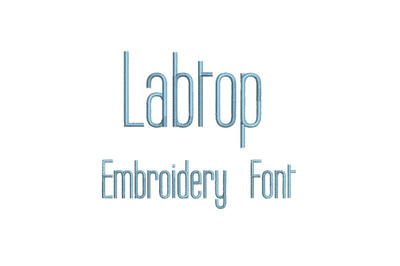 Labtop 15 sizes embroidery font
