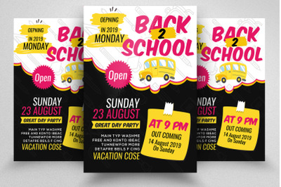 Back To School Party Flyer