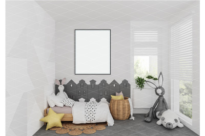 Interior scene - artwork background - frame mockup