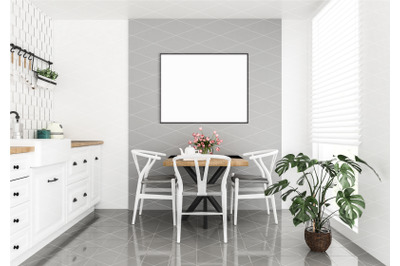 Interior scene - artwork background - frame mockup