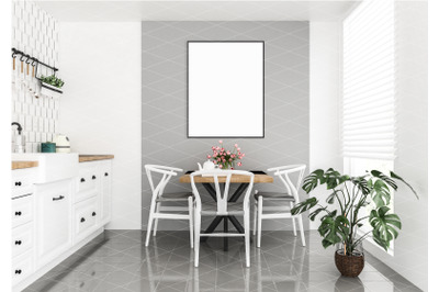 Interior scene - artwork background - frame mockup