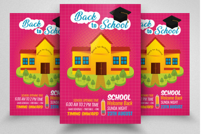 Back 2 School Flyer Template