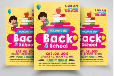 Back 2 School Flyer Template