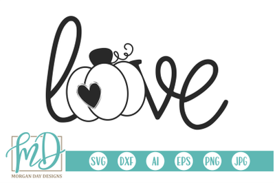 Love Pumpkin SVG