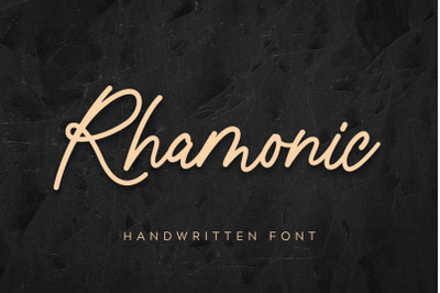Rhamonic handwritten font