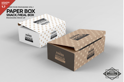 Snack or Meal Box Packaging MockUp