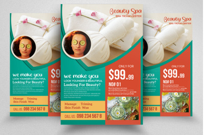 Body Spa &amp; Massage FLyer Template