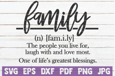 Family Definition SVG Cut File