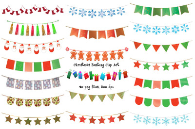 Christmas Bunting Clip Art