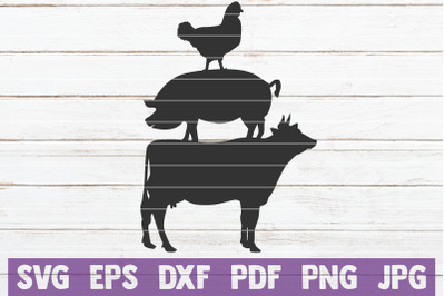 Chicken Pig Cow SVG Cut File