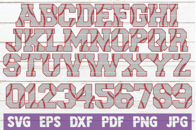 Baseball Alphabet SVG Cut Files