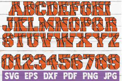 Basketball Alphabet SVG Cut File