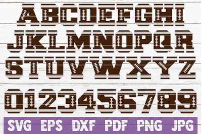 Football Alphabet SVG Cut File