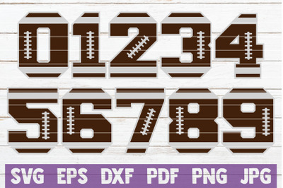 Football Numbers SVG Cut File