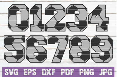 Soccer Numbers SVG Cut File