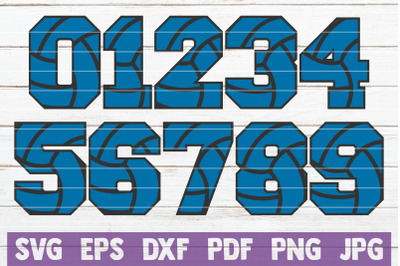 Volleyball Numbers SVG Cut File