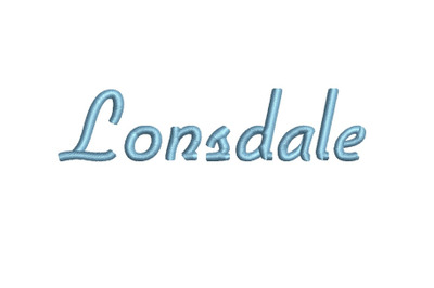 Lonsdale 15 sizes embroidery font (RLA)