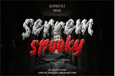 serrem - a spooky two style font