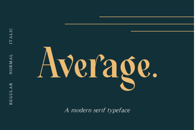 Average - Modern Serif Typeface