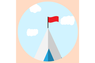 Top of mountain with flag goal icon