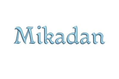 Mikadan 15 sizes  embroidery font (RLA)