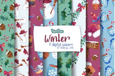 Winter Digital Papers