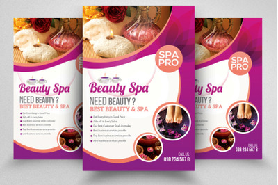 Body Spa &amp; Massage Flyer Template