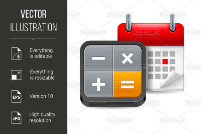 Calendar with calculator