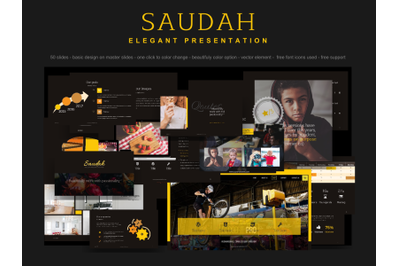 Saudah elegant presentation slide theme