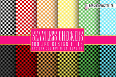 Checkered Digital Papers