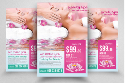 Body Spa &amp; Massage Flyer Template