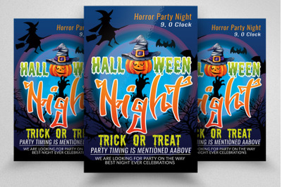 Halloween Trick or Treat Flyer Template