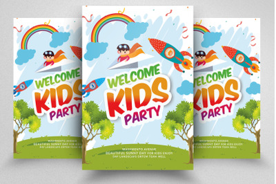 Kids Fun Day Party Flyer Template